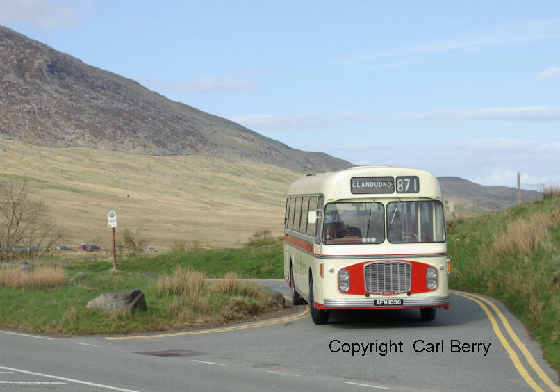 AFM103G, preserved as Bristol Omnibus 2157, in Pen y Gwryd on 2 May 2009