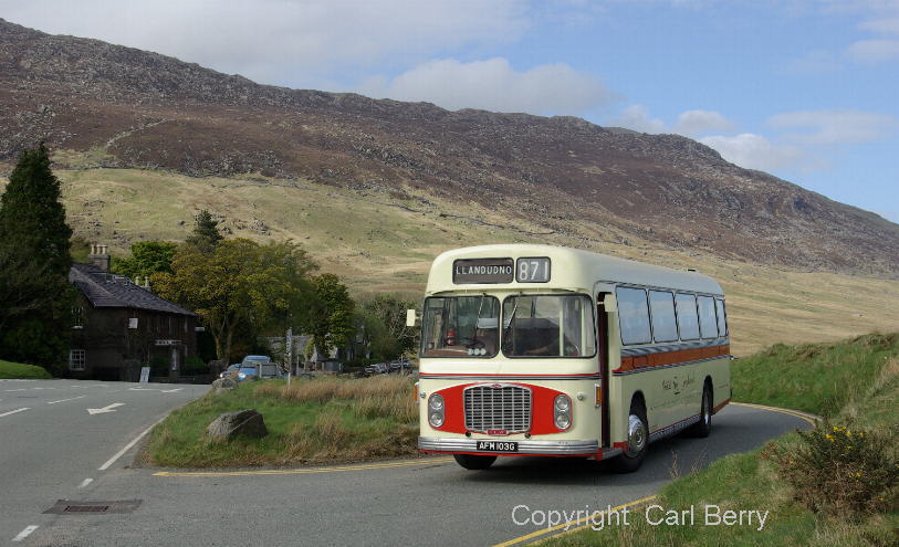 AFM103G, preserved as Bristol Omnibus 2157, in Pen y Gwryd on 2 May 2009