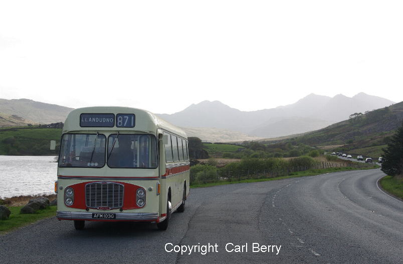 AFM103G, preserved as Bristol Omnibus 2157, in Ogwen Cottage on 2 May 2009