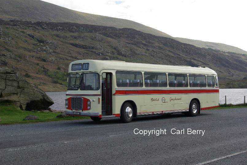 AFM103G, preserved as Bristol Omnibus 2157, in Ogwen Cottage on 2 May 2009