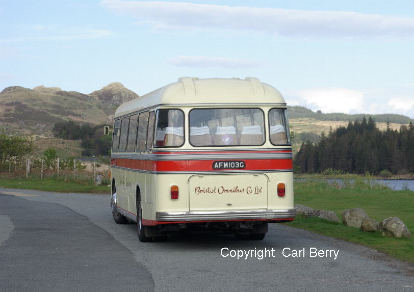 AFM103G, preserved as Bristol Omnibus 2157, in Ogwen Cottage on 2 May 2009