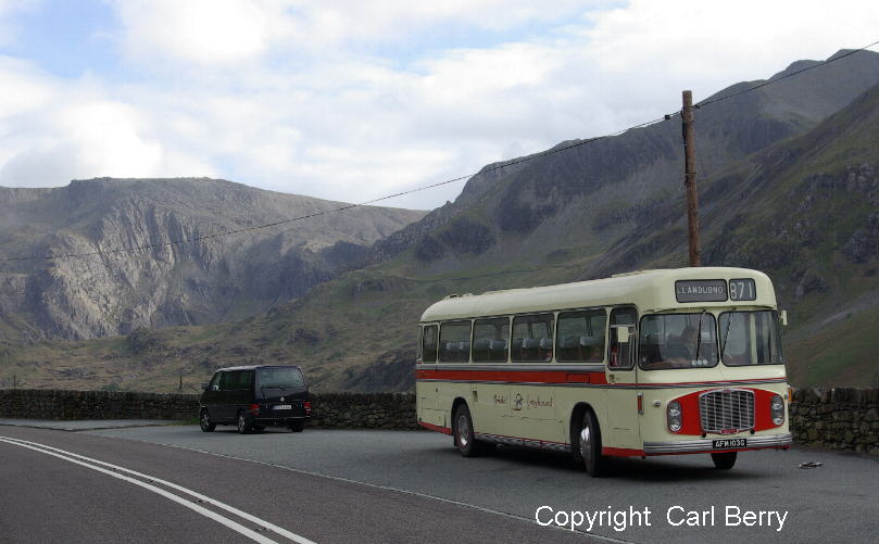 AFM103G, preserved as Bristol Omnibus 2157, in Ogwen Cottage on 2 May 2009