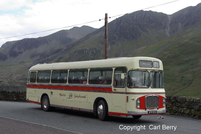 AFM103G, preserved as Bristol Omnibus 2157, in Ogwen Cottage on 2 May 2009